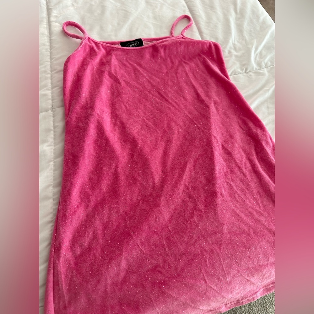 Hot Pink Glittery Bodycon Dress